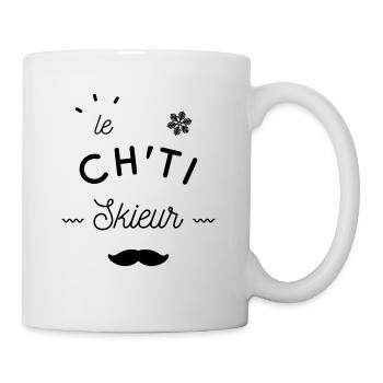 Le ch'ti skieur - Mug blanc - blanc - Droite