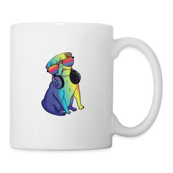 Electro Music Dj Pug Techno Festival Gift - Mug - white - Right