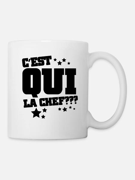 C'est qui la chef - Mug blanc - blanc
