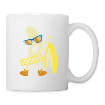 Zensierte nackte Banane - Tasse - Weiß - Rechts