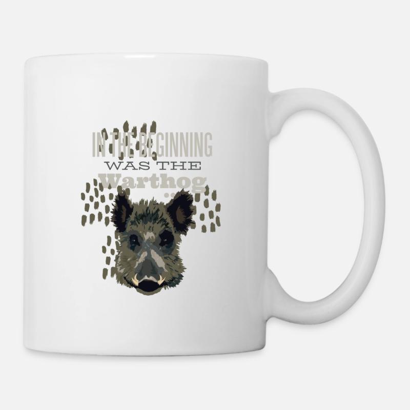 In the beginning was the warthog. - Mug - white