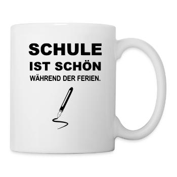 School is nice during the holidays - Mug - white - Right