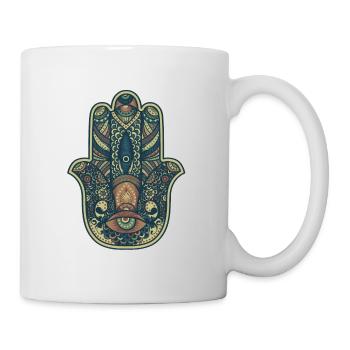 Hand der Fatima-Meditation - Tasse - Weiß - Rechts