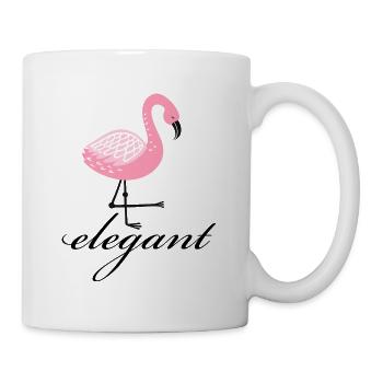 Flamingo elegant - Tasse - Weiß - Rechts