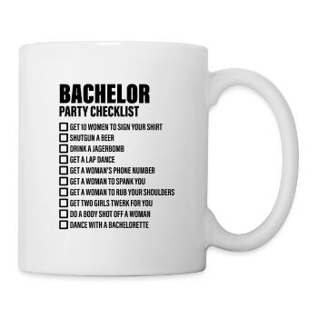Bachelor Party Checklist - JGA - Mug - white - Right
