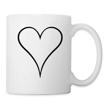 Heart design new black - Mug - white - Right