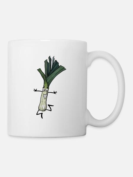 Lauch - Tasse - Weiß