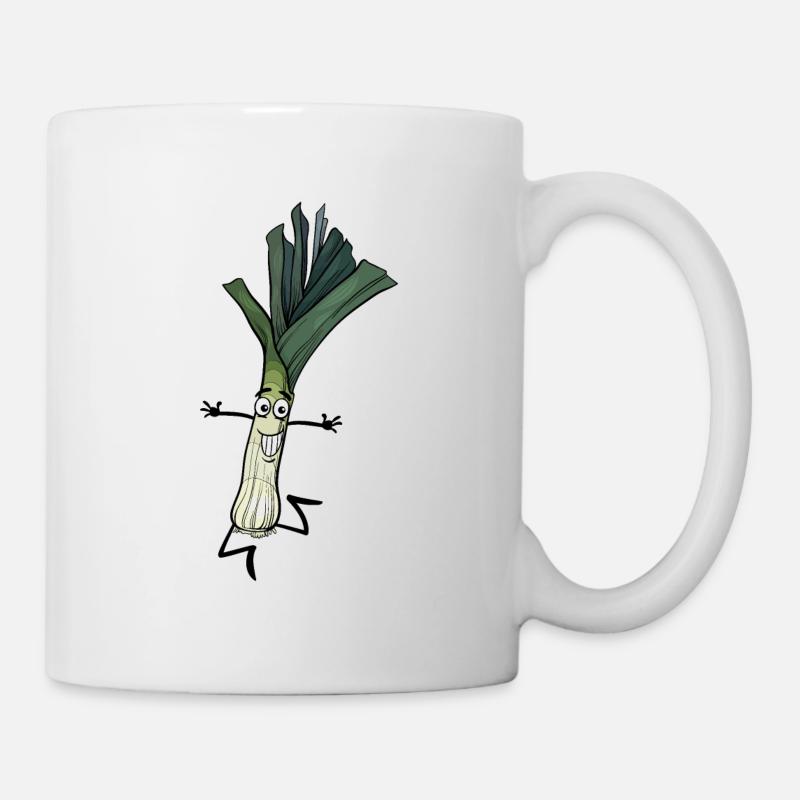 Lauch - Tasse - Weiß