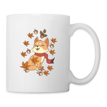 Maple Cat Leaf Autumn Hello Autumn - Mug - white - Right