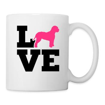 Lagotto Romagnolo - Tasse - Weiß - Rechts