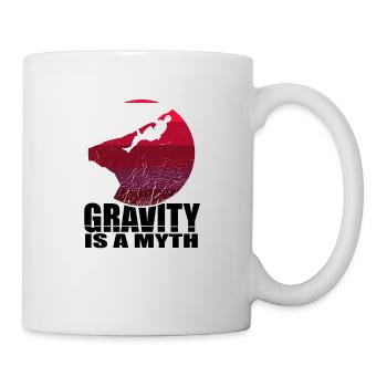 Gravity is a Myth Vintage bouldering climbing - Mug - white - Right