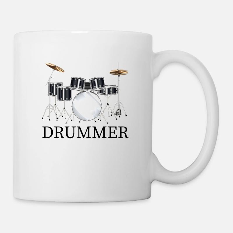 Drummer Drum Drum Drums - Mug blanc - blanc