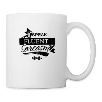 SARCASME / HUMOUR: Je parle un sarcasme fluide - Mug blanc - blanc - Droite