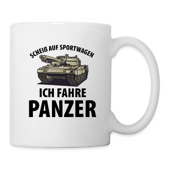 Panzer Tank Tiger Militär Geschenk - Tasse - Weiß - Rechts