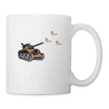 Panzer Tank Tiger Militär Geschenk - Tasse - Weiß - Rechts