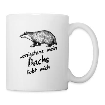 Dachs - Tasse - Weiß - Rechts