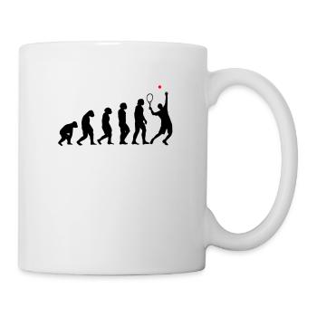 Tennis Evolution Tennisspieler Tennisschläger - Tasse - Weiß - Rechts