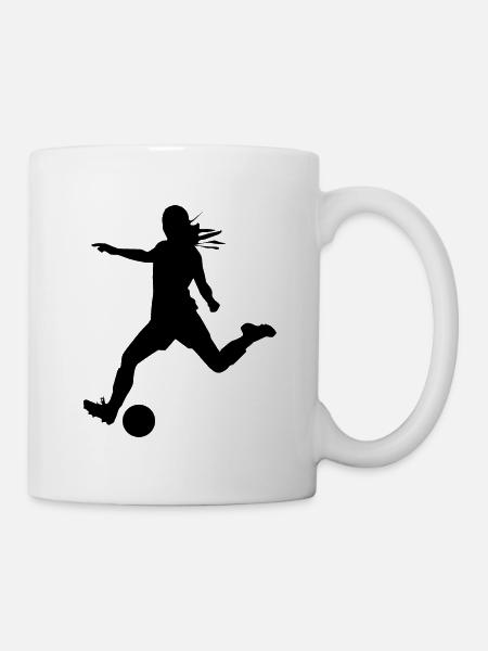Frauenfußball - Tasse - Weiß