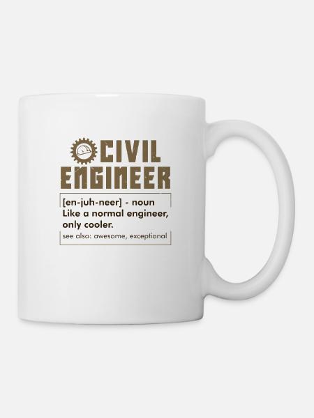 CIVIL ENGINEERING: Civil Engineer Definition - Mug - white
