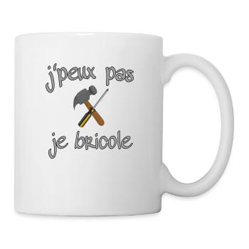J'peux pas je bricole collection j'peux pas - Mug blanc - blanc - Droite