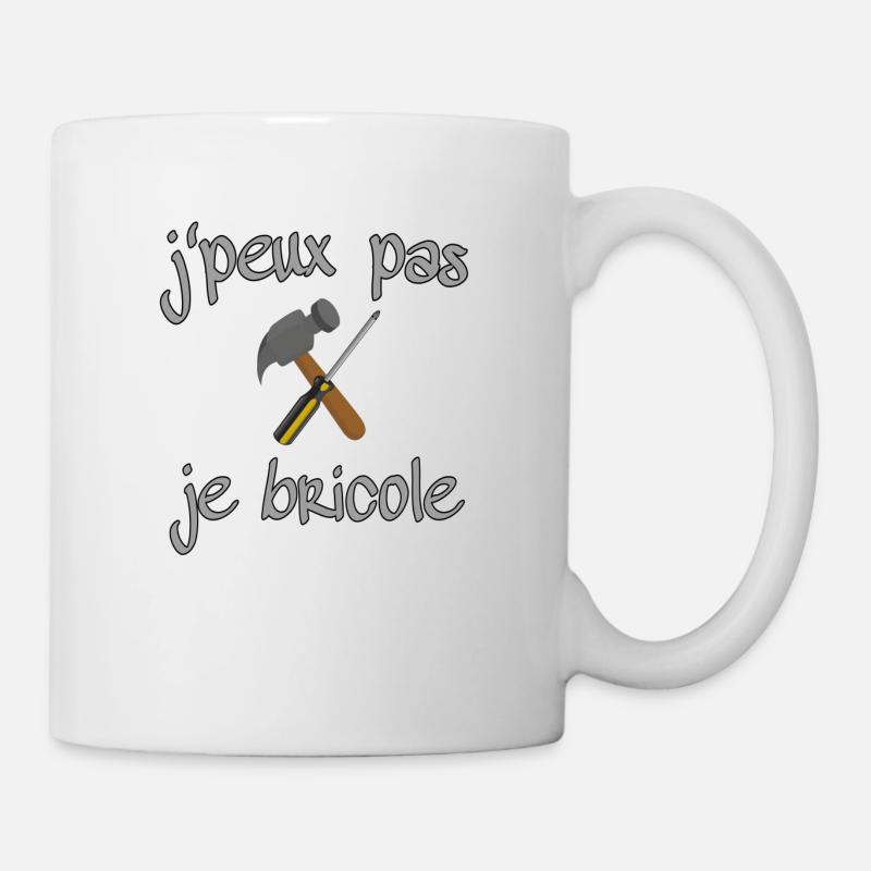 J'peux pas je bricole collection j'peux pas - Mug blanc - blanc