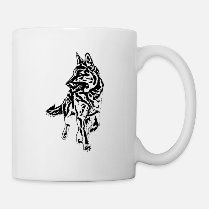 Schäferhund - Tasse - Weiß