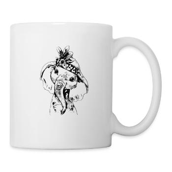 l'éléphant - Mug blanc - blanc - Droite