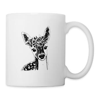 Reh - Tasse - Weiß - Rechts
