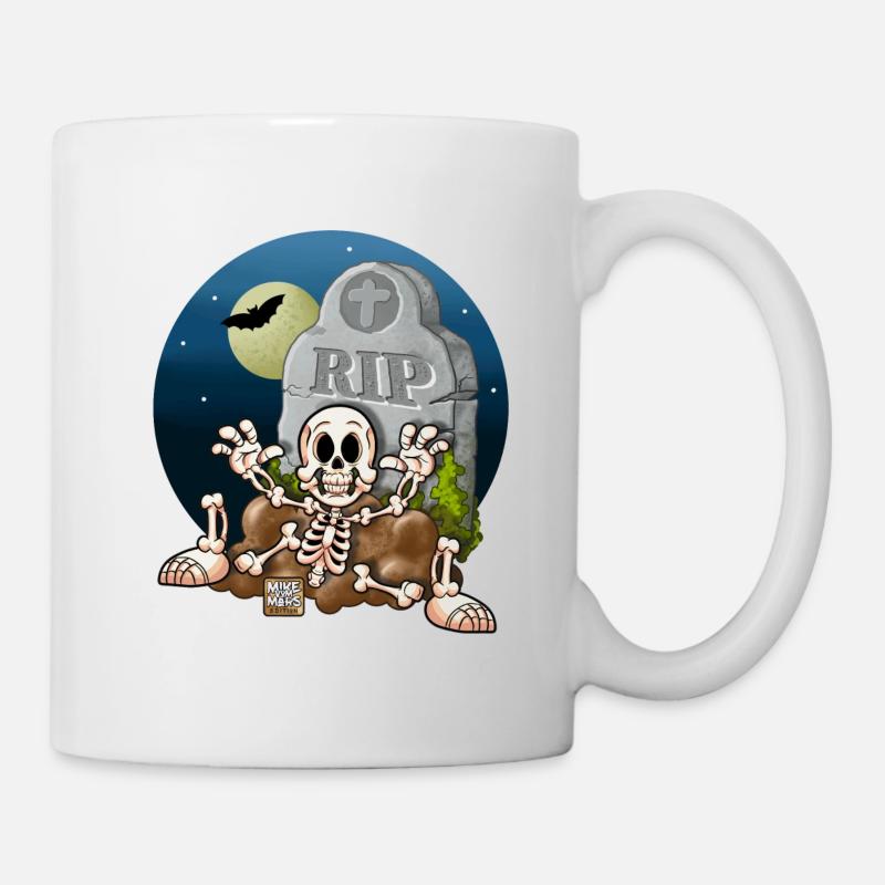 Cartoon Graveyard - Tasse - Weiß