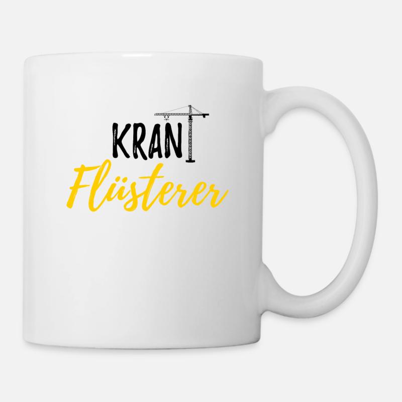 Kranführer Vater Vatertag Bauarbeiter Papa - Tasse - Weiß