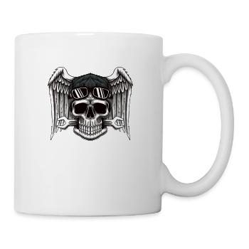 Skull Mechanics Biker's Design - Tasse - Weiß - Rechts