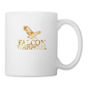 Faucon oiseau rapace fauconnerie faucon chuchoteur - Mug blanc - blanc - Droite