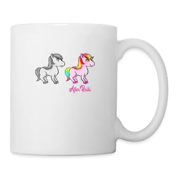Reiki Einhorn Meditation Japanisch Lotusblume - Tasse - Weiß - Rechts