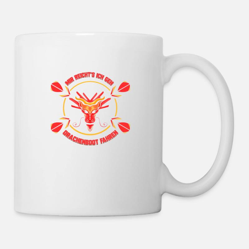 Drachenboot Drachenbootrennen Paddeln Drachenkopf - Tasse - Weiß