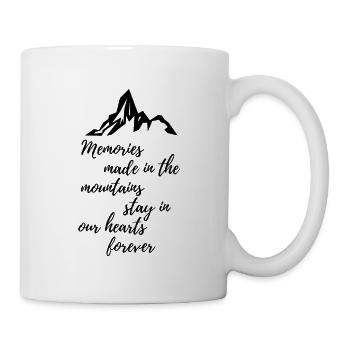Hiking mountains mountain range - Mug - white - Right
