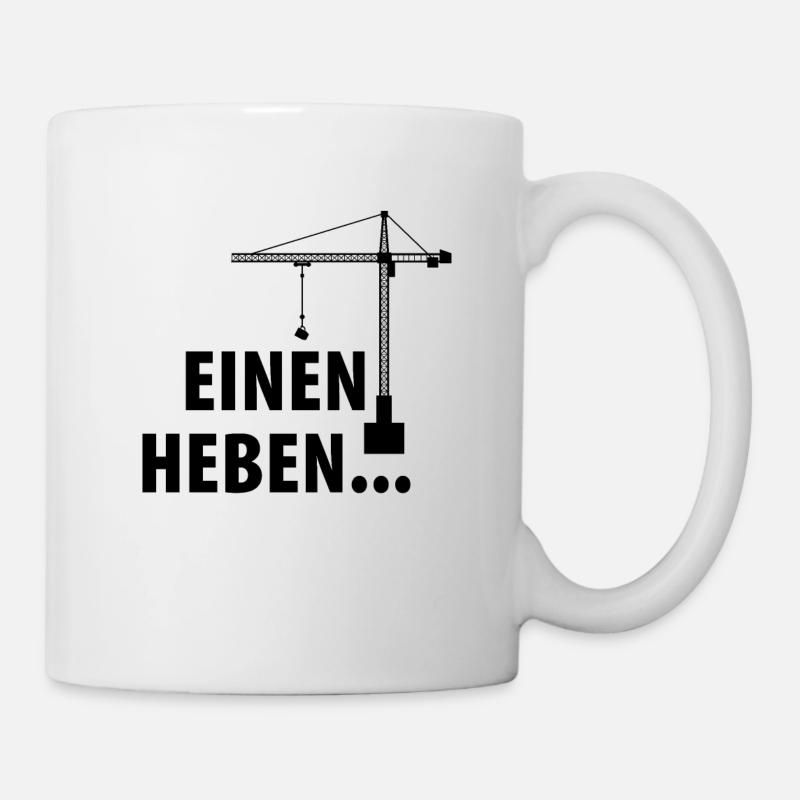 Kranführer Vater Vatertag Bauarbeiter Papa - Tasse - Weiß