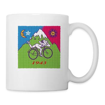Albert Hofmann Fahrradtag LSD Löschblatt - Tasse - Weiß - Rechts