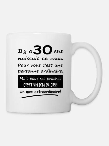 30 ans anniversaire 30 ans t-shirt 30 ans - Mug blanc - blanc