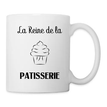 REINE DE LA PATISSERIE. GOURMANDE. PATISSERIE - Mug blanc - blanc - Droite