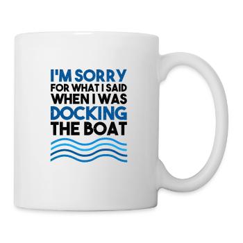 Boat sailing boating license fishing sea - Mug - white - Right