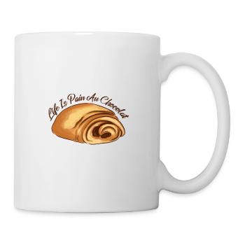 Das Leben ist Schmerz Au Chocolat Schokolade - Tasse - Weiß - Rechts
