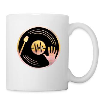 Schallplatte DJ Retro Vinyl Musik Liebhaber Analog - Tasse - Weiß - Rechts