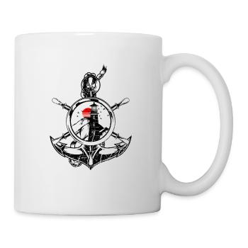 Ancre Marine rétro phare mer vacances - Mug blanc - blanc - Droite