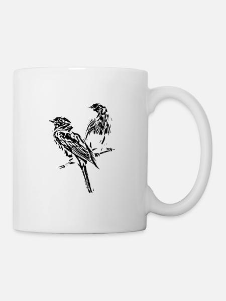 Vögel - Tasse - Weiß
