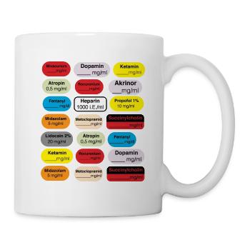 anaesthesia tags - Mug - white - Right