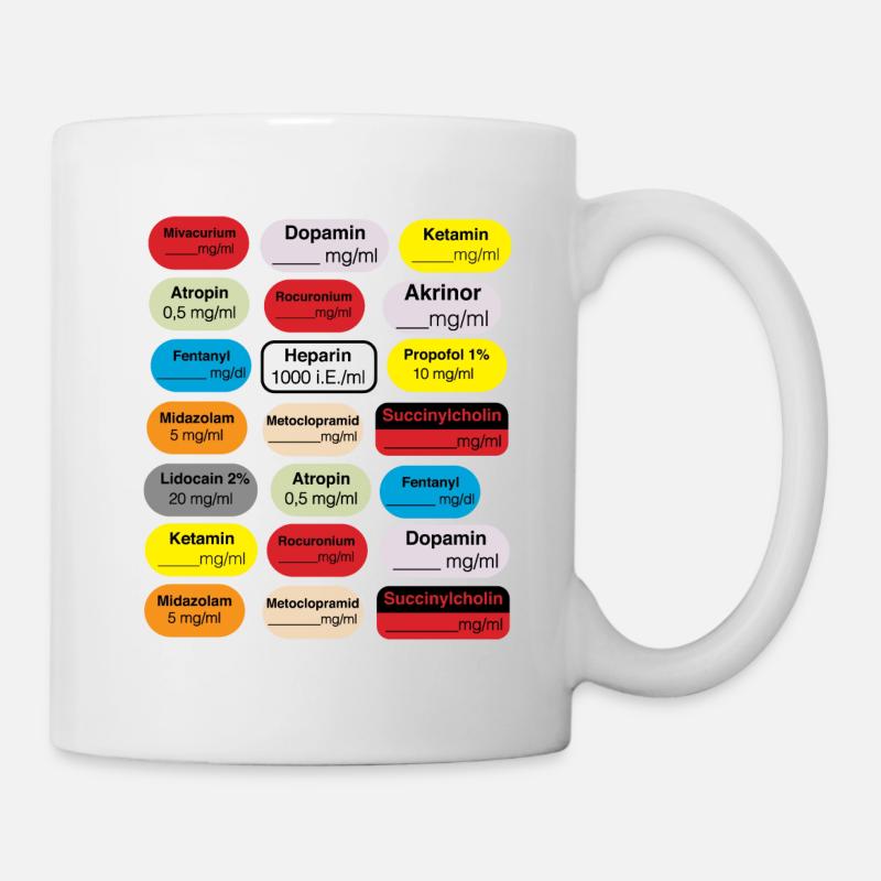 anaesthesia tags - Mug - white