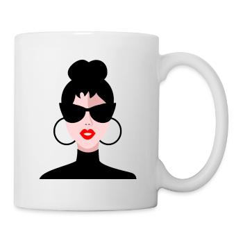 FEMME, GIRL, GIRLY, WOMAN, ADOLESCENT. TEENAGER - Mug blanc - blanc - Droite