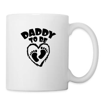Daddy To Be - Schwangerschaftsankündigungsgeschenk für Männer - Tasse - Weiß - Rechts