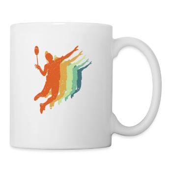 Retro Badminton - Cool Vintage Sport Player Cadeau - Mug blanc - blanc - Droite