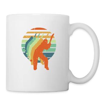Retro Cricket - Cooles Vintage Cricketer Sport Geschenk - Tasse - Weiß - Rechts